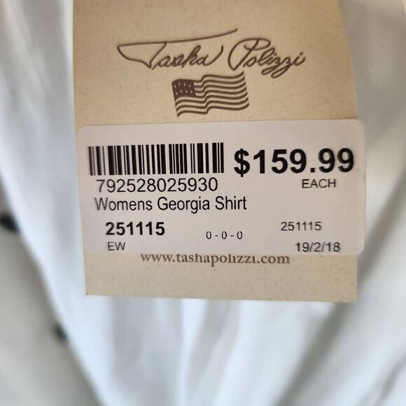 Tasha Polizzi Georgia white knit floral embroidered western boho relaxed romanti - Picture 8 of 9